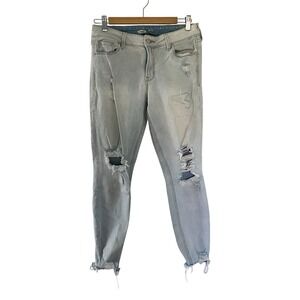 Old Navy Women's Size 8 Mid Rise Rockstar Super Skinny Jeans‎ Stretch Distressed